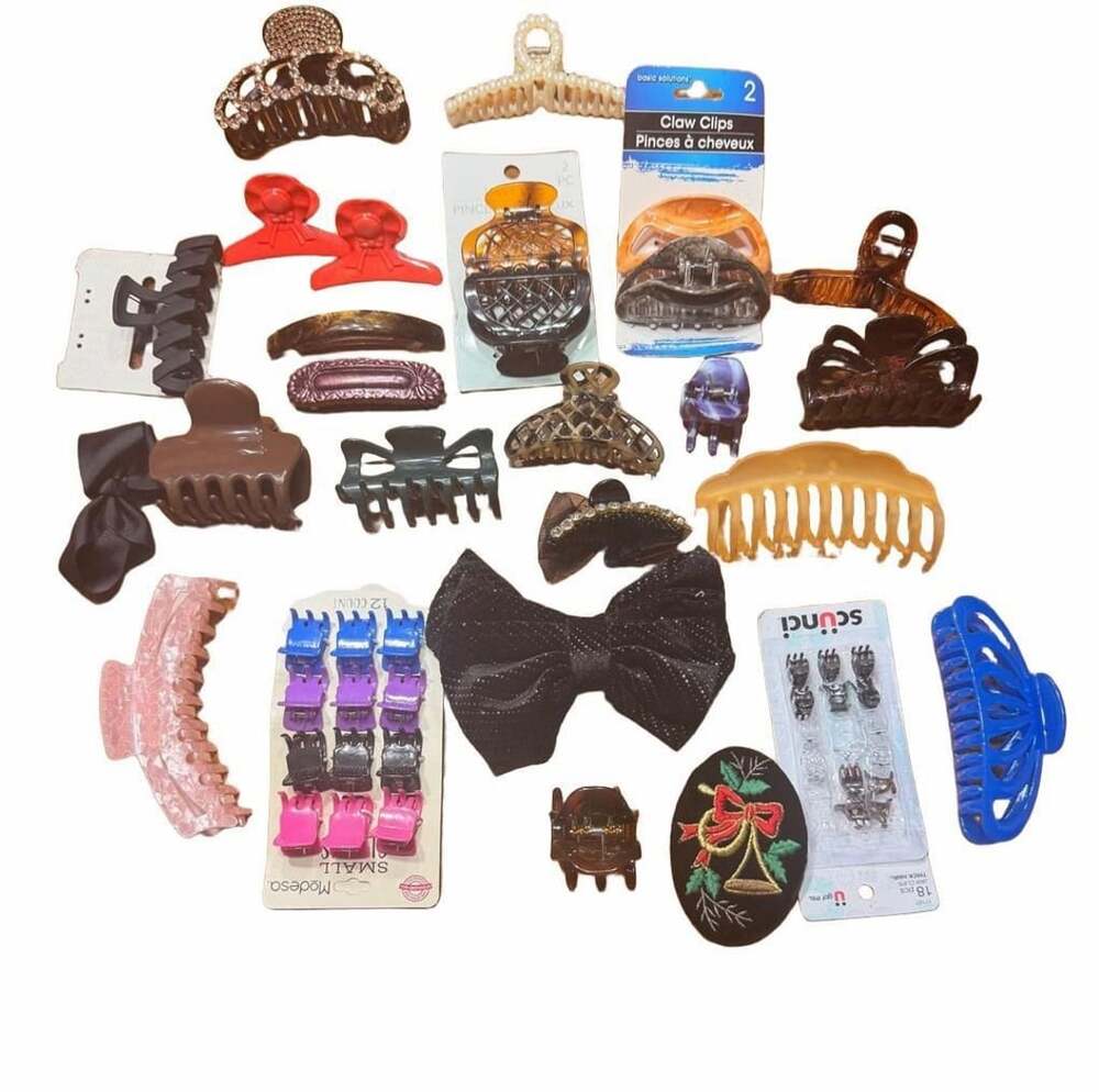 Hair Clips Lot Assorted Styles and Brands Mixed Lot